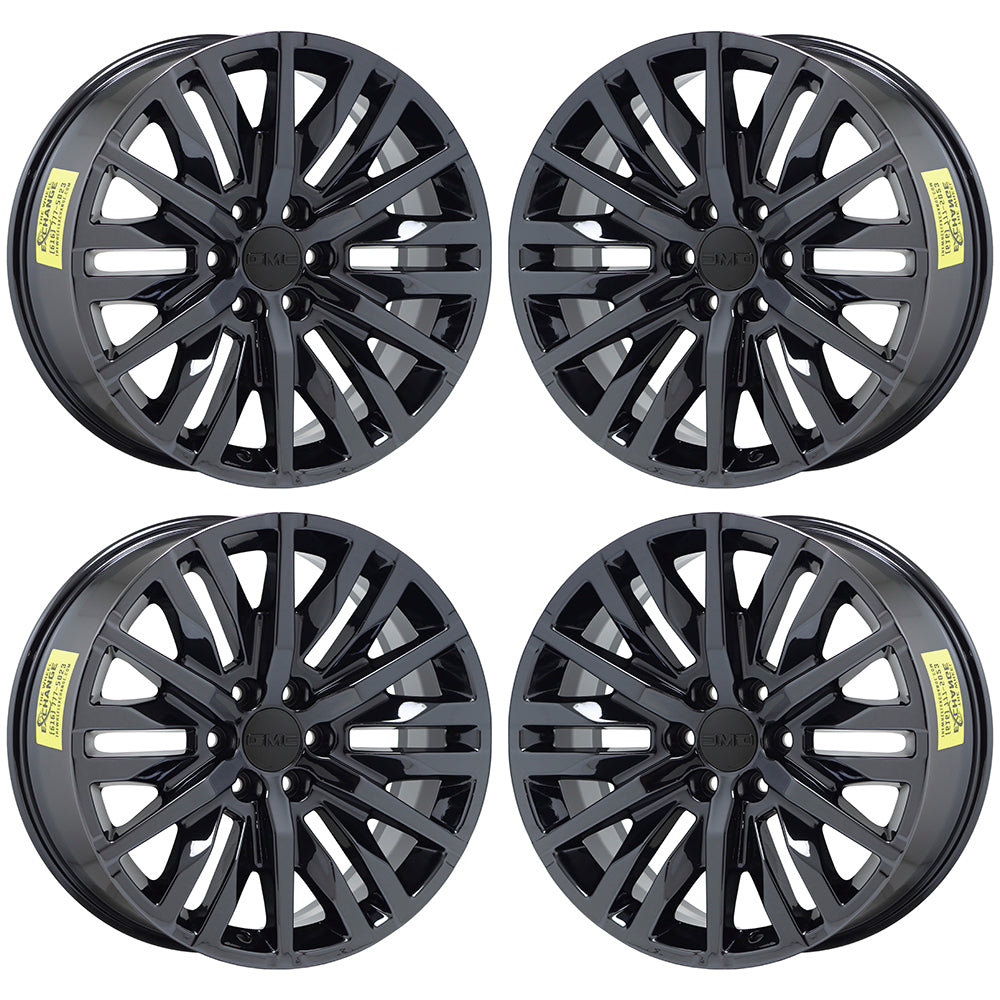 22" Cadillac Escalade Black Chrome wheels rims OEM set 5921 EXCHANGE